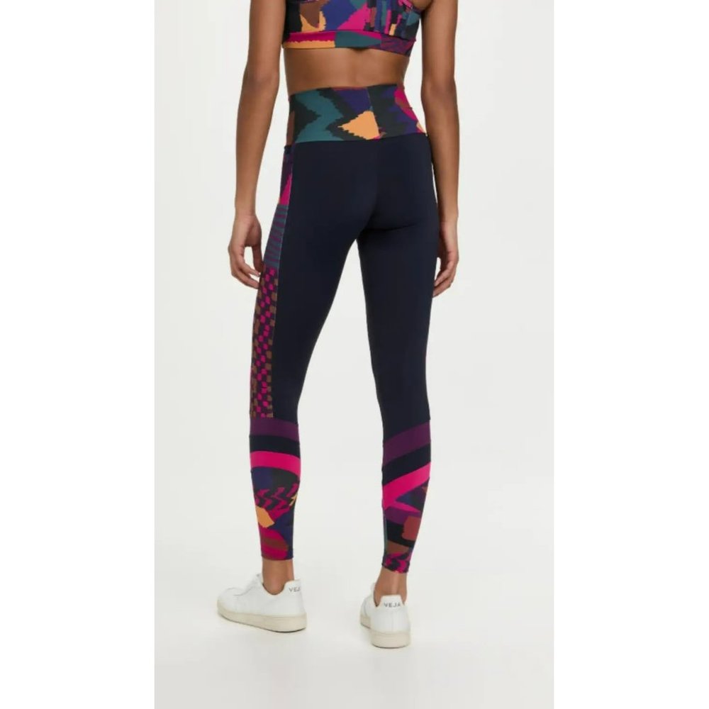 Farm Rio Abstract Leggings Pants Blue Medium - Picture 3 of 4